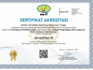 AlHamdulillah, Prodi MPI STAIL Raih Akreditasi B